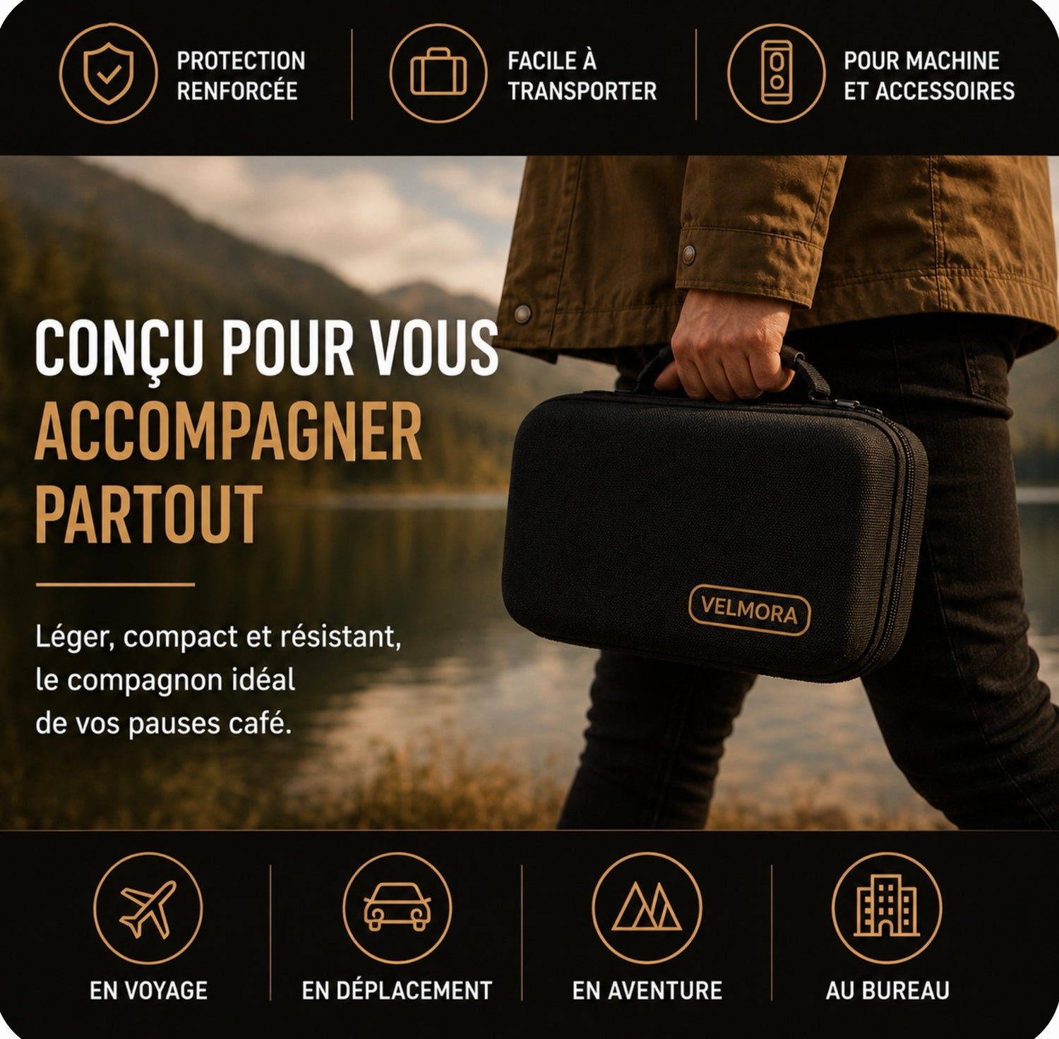 Boitier de voyage portable